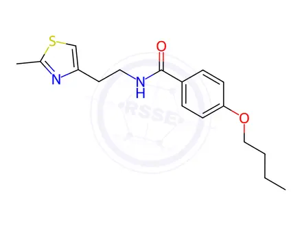 Chemical structure of 4-Butoxy-N-(2-(2-methylthiazol-4-yl)ethyl)benzamide