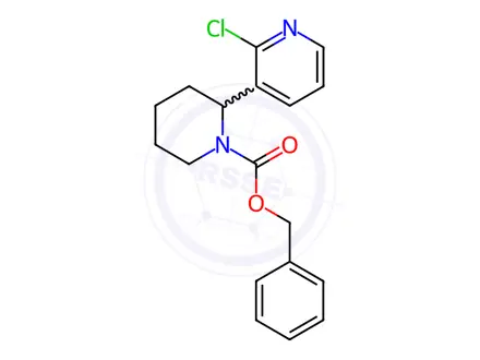 Chemical structure of Benzyl 2-(2-chloropyridin-3-yl)piperidine-1-carboxylate