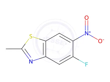 Chemical structure of Benzothiazole, 5-fluoro-2-methyl-6-nitro-(9CI)