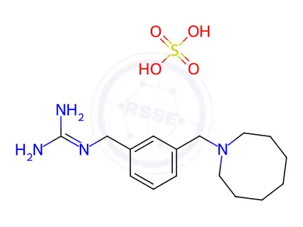 Chemical structure of Guanidine, (3-(hexahydro-1(2H)-azocinylmethyl)benzyl)-, sulfate