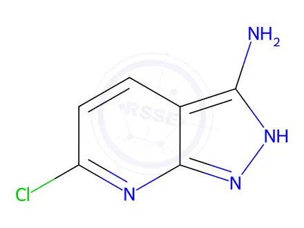 Chemical structure of 1H-Pyrazolo[3,4-b]pyridin-3-amine, 6-chloro-