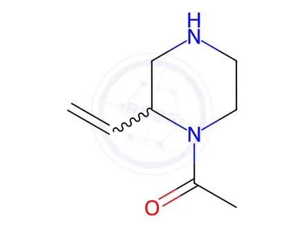 Chemical structure of Piperazine, 1-acetyl-2-ethenyl-(9CI)