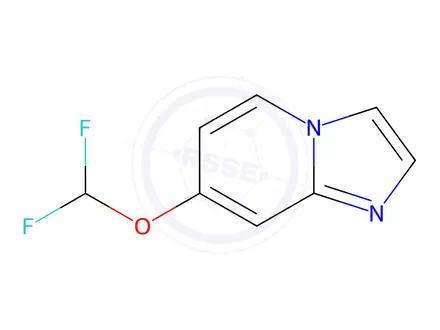 Chemical structure of Imidazo[1,2-a]pyridine, 7-(difluoromethoxy)-