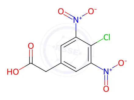 Chemical structure of 4-Chloro-3,5-dinitrophenylacetic acid