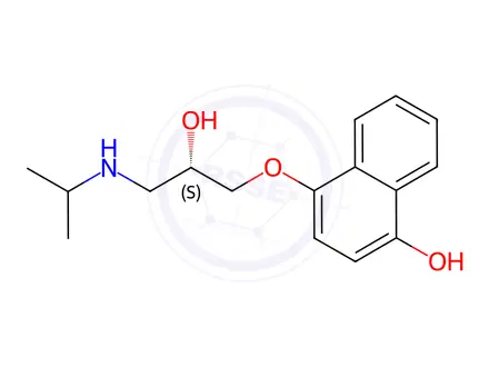Chemical structure of (S)-4-Hydroxy Propranolol Hydrochloride