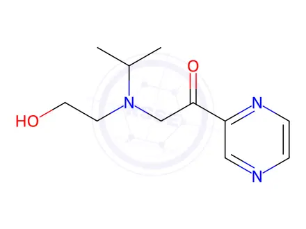 Chemical structure of 2-((2-Hydroxyethyl)(isopropyl)amino)-1-(pyrazin-2-yl)ethanone