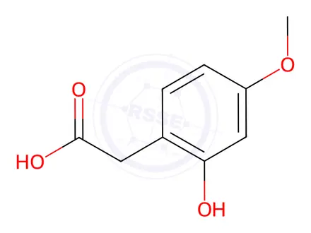 Chemical structure of 2-(2-hydroxy-4-methoxyphenyl)acetic acid