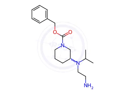 Chemical structure of Benzyl 3-((2-aminoethyl)(isopropyl)amino)piperidine-1-carboxylate
