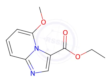 Chemical structure of Imidazo[1,2-a]pyridine-3-carboxylic acid, 5-methoxy-, ethyl ester