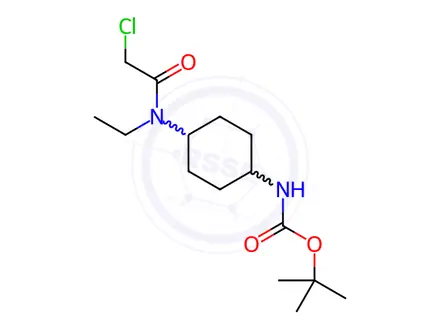 Chemical structure of tert-Butyl (4-(2-chloro-N-ethylacetamido)cyclohexyl)carbamate