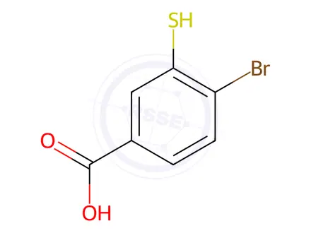 Chemical structure of 4-Bromo-3-mercaptobenzoic acid