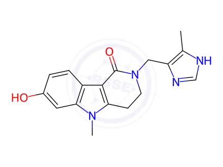 Chemical structure of Alosetron Impurity 3 (7-Hydroxy Alosetron)