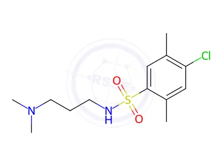 Chemical structure of 4-Chloro-N-(3-(dimethylamino)propyl)-2,5-dimethylbenzenesulfonamide