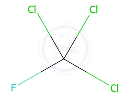 Chemical structure of Fluorotrichloromethane