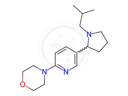 Chemical structure of 4-(5-(1-Isobutylpyrrolidin-2-yl)pyridin-2-yl)morpholine