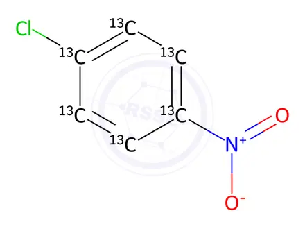 Chemical structure of [U-Ring-13C6]-1-Chloro-4-nitrobenzene