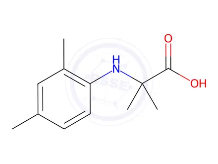 Chemical structure of Alanine, 2-Methyl-N-2,4-xylyl-