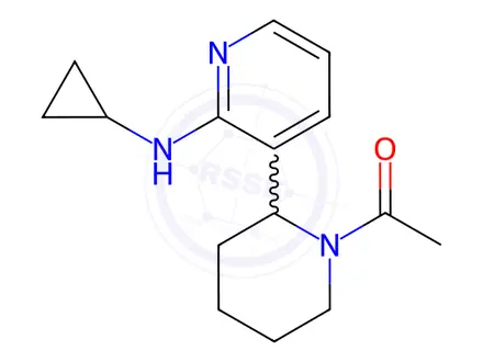Chemical structure of 1-(2-(2-(Cyclopropylamino)pyridin-3-yl)piperidin-1-yl)ethanone