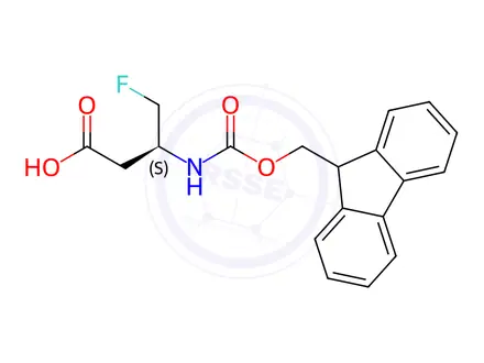 Chemical structure of Butanoic acid,3-(((9H-fluoren-9-ylmethoxy)carbonyl)amino)-4-