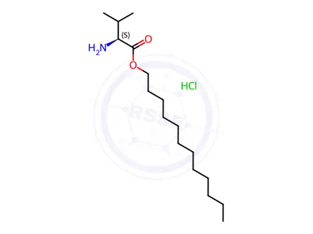 Chemical structure of L-Valine, dodecyl ester, hydrochloride (1:1)
