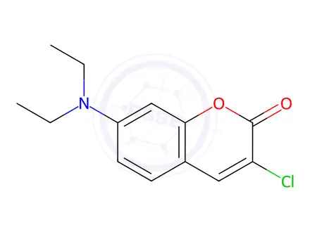 Chemical structure of Coumarin, 3-chloro-7-diethylamino-