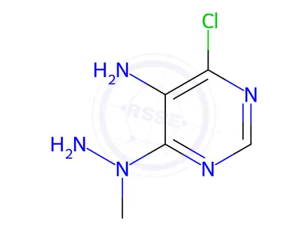 Chemical structure of 4-Chloro-6-(1-methylhydrazinyl)pyrimidin-5-amine