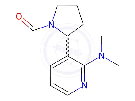 Chemical structure of 2-(2-(Dimethylamino)pyridin-3-yl)pyrrolidine-1-carbaldehyde