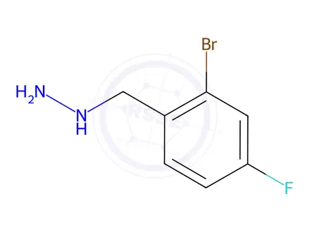 Chemical structure of Hydrazine, [(2-bromo-4-fluorophenyl)methyl]-