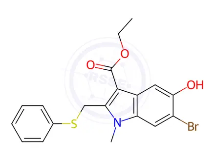 Chemical structure of Abidol Impurity 18