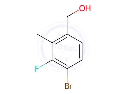 Chemical structure of (4-Bromo-3-fluoro-2-methylphenyl)methanol