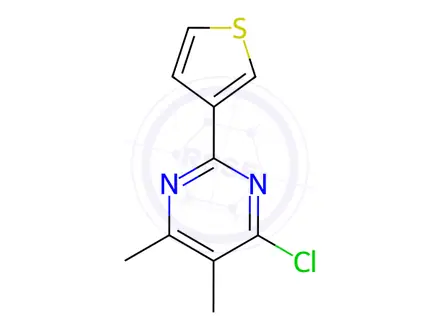 Chemical structure of 4-Chloro-5,6-dimethyl-2-(thiophen-3-yl)pyrimidine