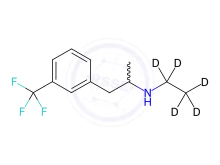 Chemical structure of rac Fenfluramine-d5 Hydrochloride