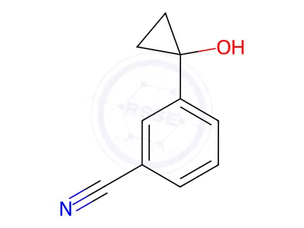 Chemical structure of Benzonitrile, 3-(1-hydroxycyclopropyl)-