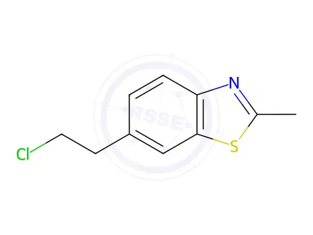 Chemical structure of Benzothiazole, 6-(2-chloroethyl)-2-methyl-(8CI)