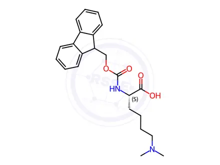 Chemical structure of (S)-2-FmocNH-6-(dimethylamino)hexanoic acid