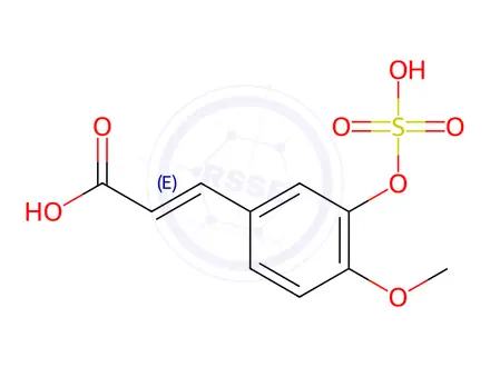 Chemical structure of Isoferulic Acid 3-O-Sulfate