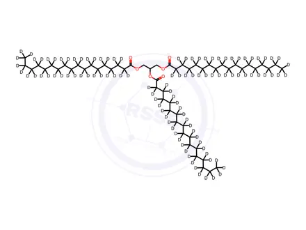 Chemical structure of Glyceryl Tri(octadecanoate D35)