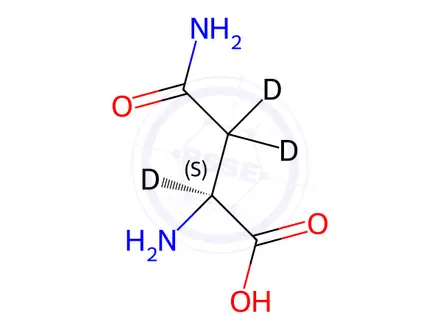 Chemical structure of L-Asparagine monohydrate-[D3]