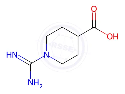 Chemical structure of 1-Carbamimidoylpiperidine-4-carboxylic acid