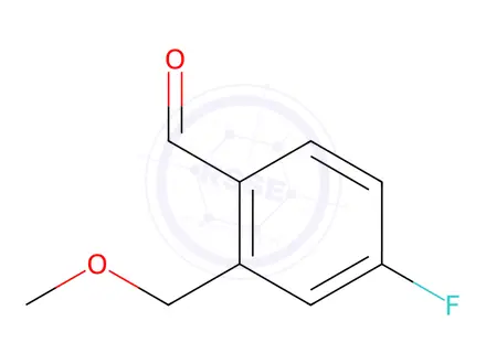 Chemical structure of Benzaldehyde, 4-fluoro-2-(methoxymethyl)-