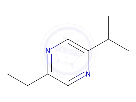 Chemical structure of Pyrazine, 2-ethyl-5-(1-methylethyl)-(9CI)