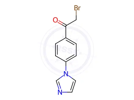 Chemical structure of 2-Bromo-4’-(imidazol-1-yl)acetophenone
