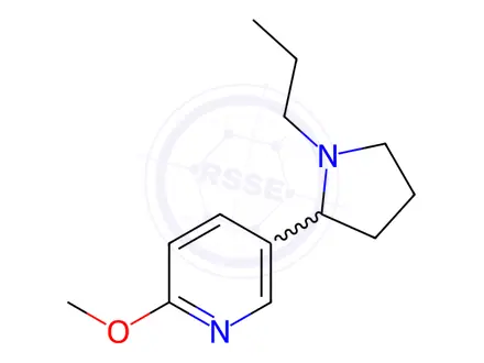 Chemical structure of 2-Methoxy-5-(1-propylpyrrolidin-2-yl)pyridine