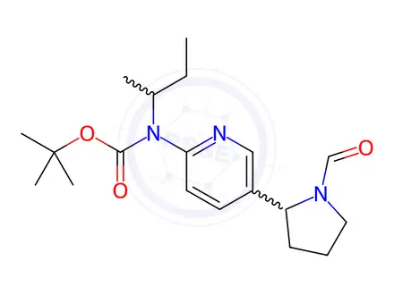 Chemical structure of tert-Butyl sec-butyl(5-(1-formylpyrrolidin-2-yl)pyridin-2-yl)carbamate