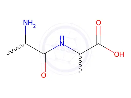 Chemical structure of 2-(2-Aminopropanamido)propanoic Acid