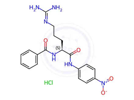 Chemical structure of NA-BENZOYL-L-ARGININE P-NITROANILIDE*HYDROCHLORIDE