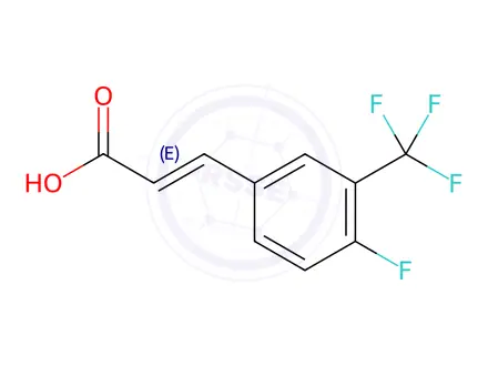 Chemical structure of 4-3 fluoro Methyl Cinnamic Acid