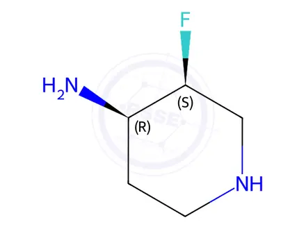 Chemical structure of (3S,4R)-3-Fluoropiperidin-4-amine