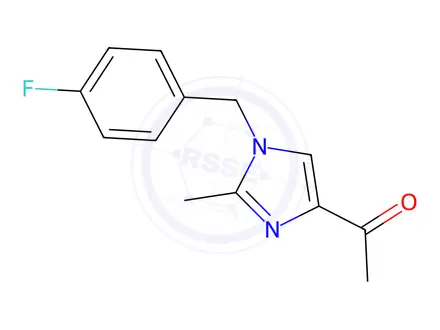 Chemical structure of 1-(1-(4-Fluorobenzyl)-2-methyl-1H-imidazol-4-yl)ethan-1-one