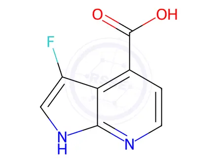 Chemical structure of 3-Fluoro-7-azaindole-4-carboxylic acid
